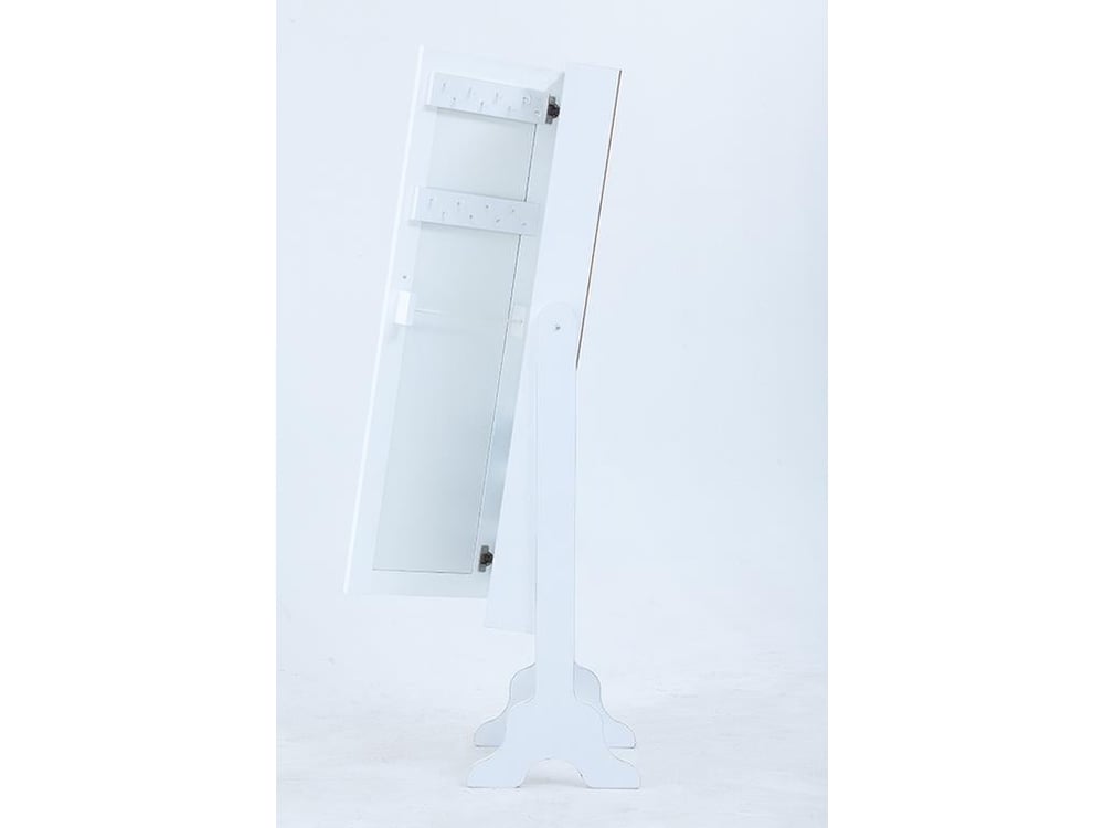 Amanda ШКАФ ЗА БИЖУТА С огледало White
