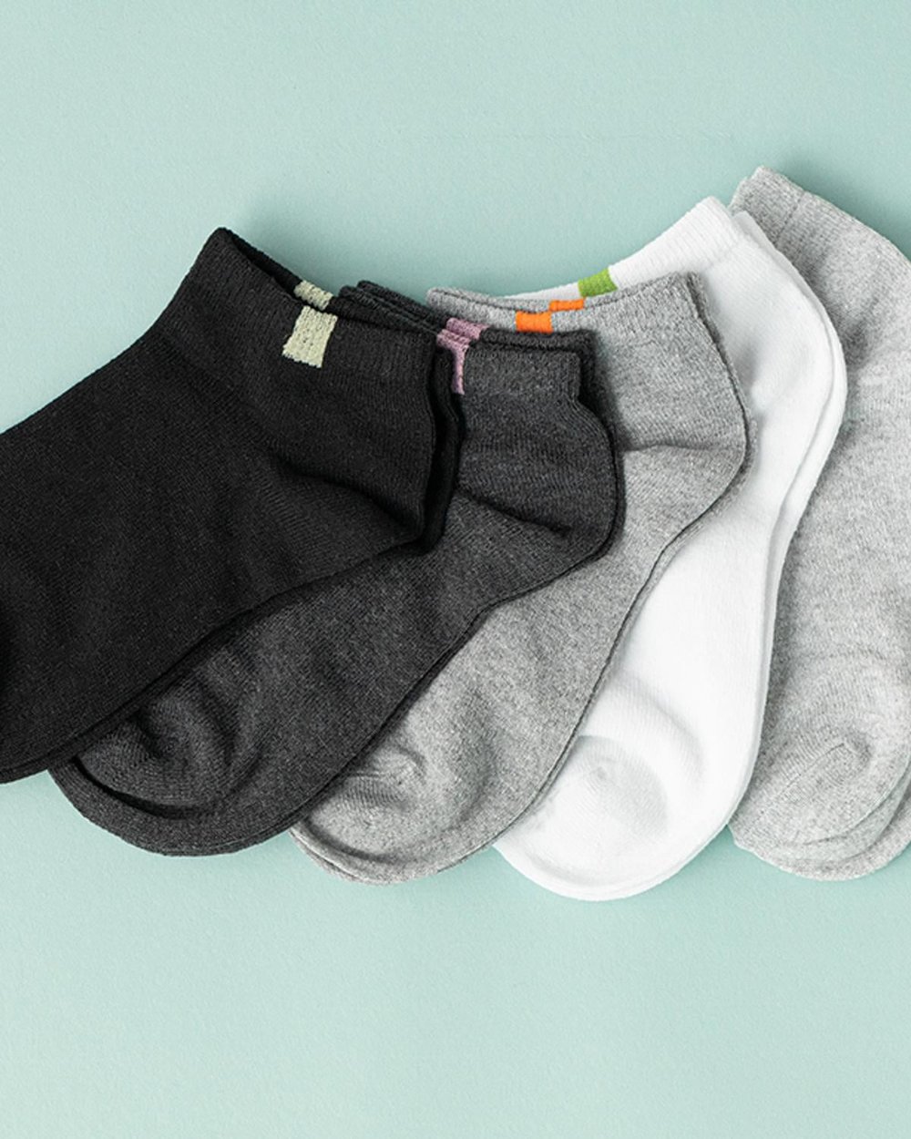 Amor Cotton Polyester Womens 5 pcs 36-40 Anthracite - Gray - Black - Wh