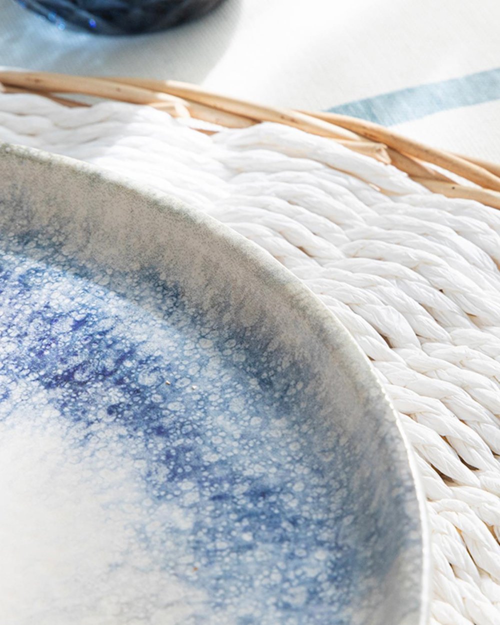 Aqua Sense Ceramic Cake Plate 22 cm Blue