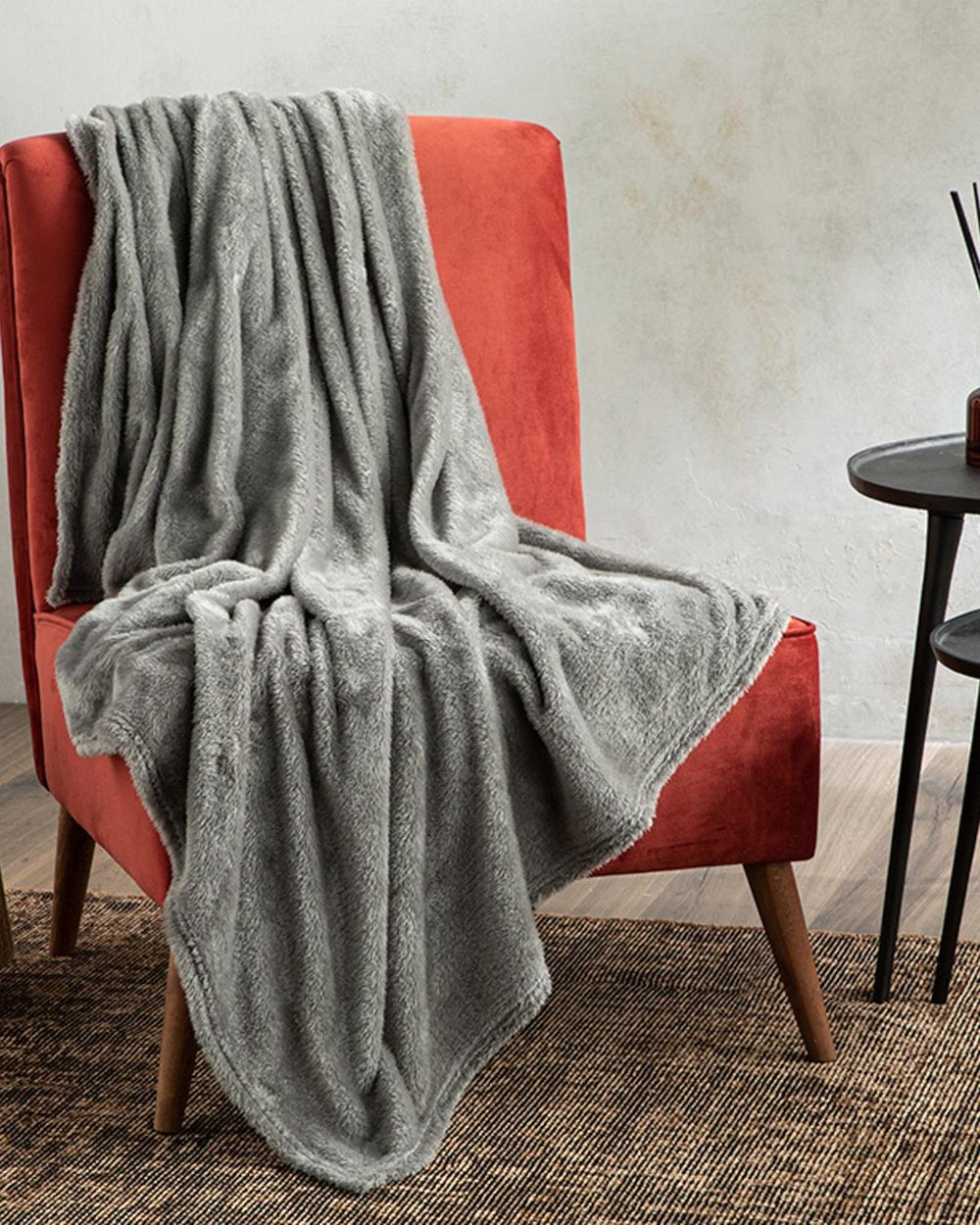 Arancia Wellsoft Chair Shawl 130x170 cm Gray