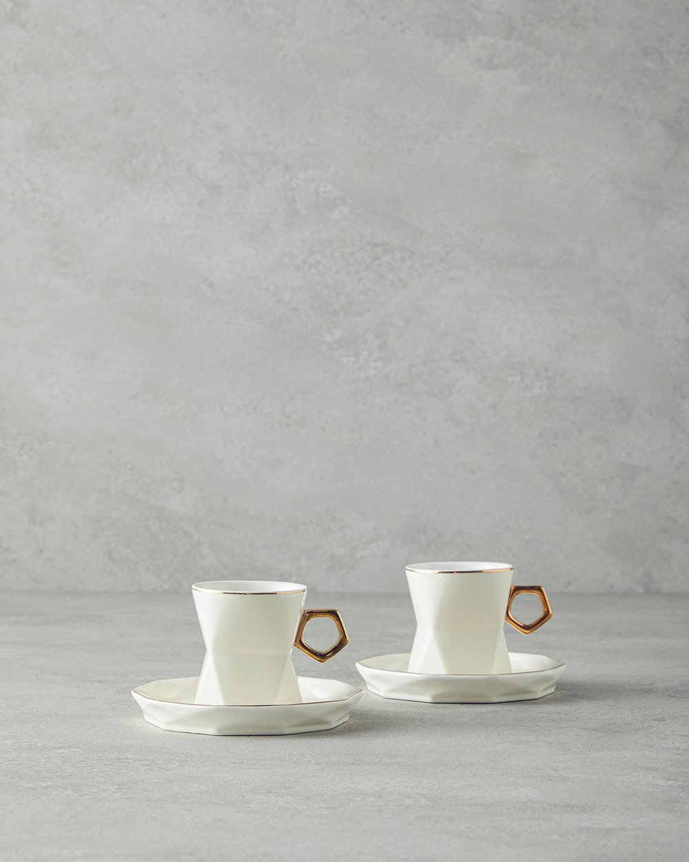 Axel Сервиз за Кафе Kadın 5li New Bone China 90 ml White