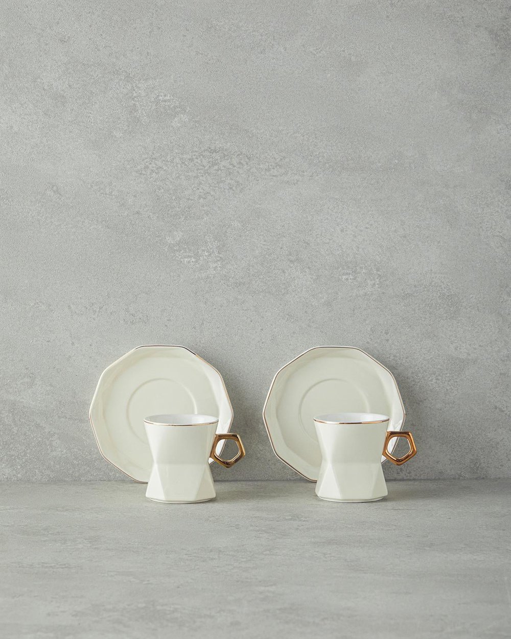 Axel Сервиз за Кафе Kadın 5li New Bone China 90 ml White