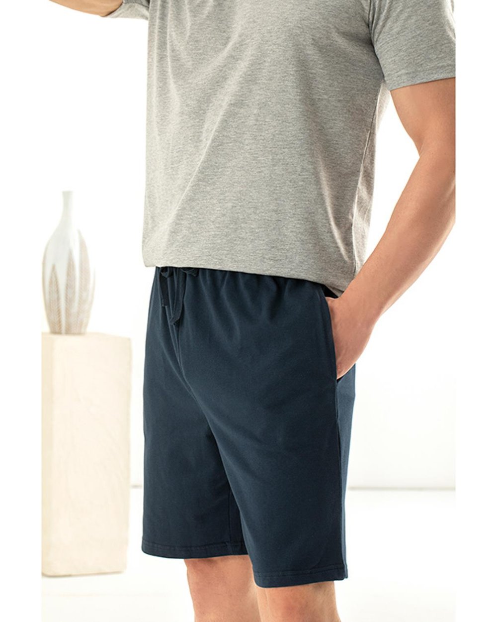 Basic Comfort Комплект Пижама Мъжки, Пенирана Тъкан, Тъмно Синьо, M