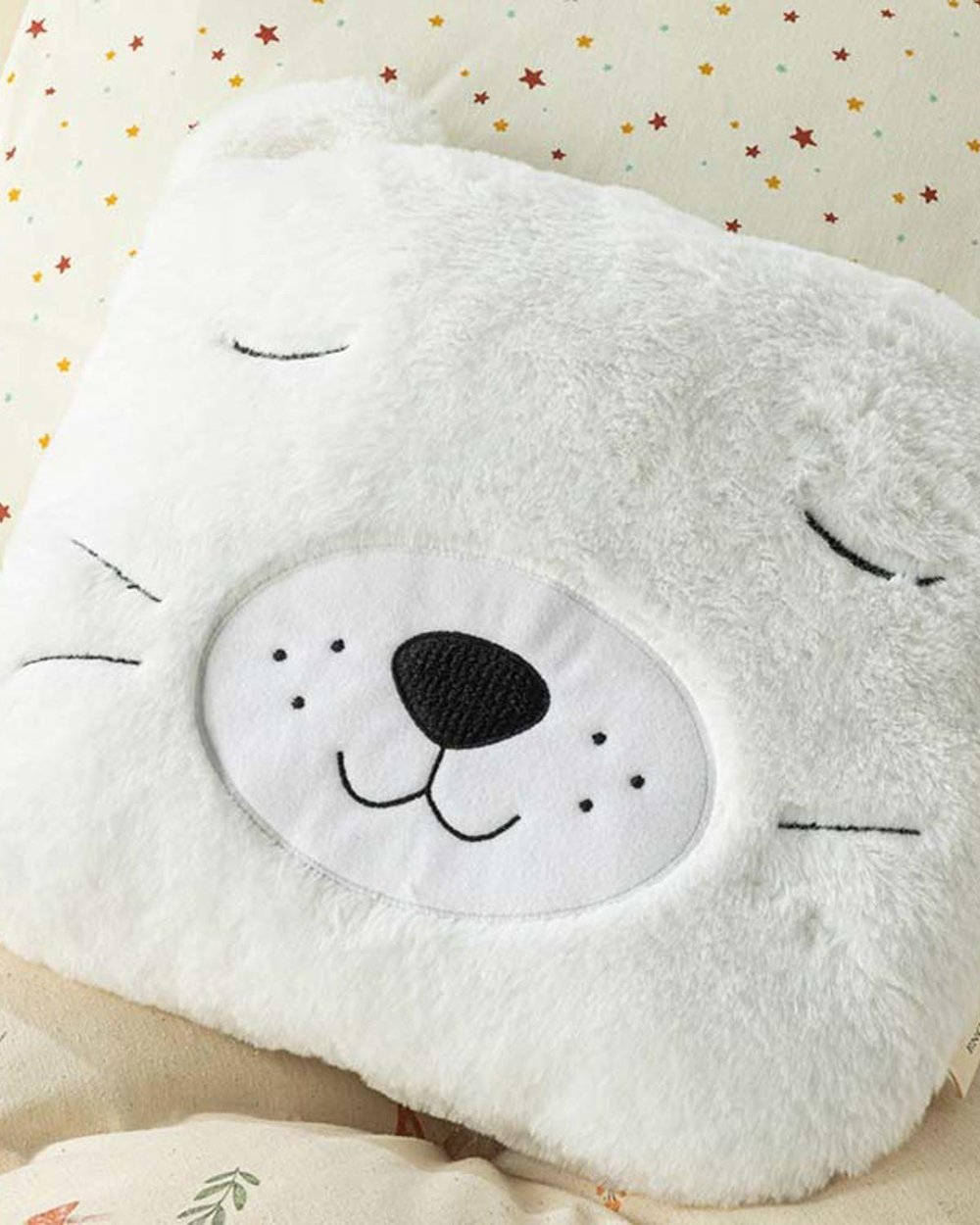 Bear Baby Decorative Dovetail 30x28 Ecru