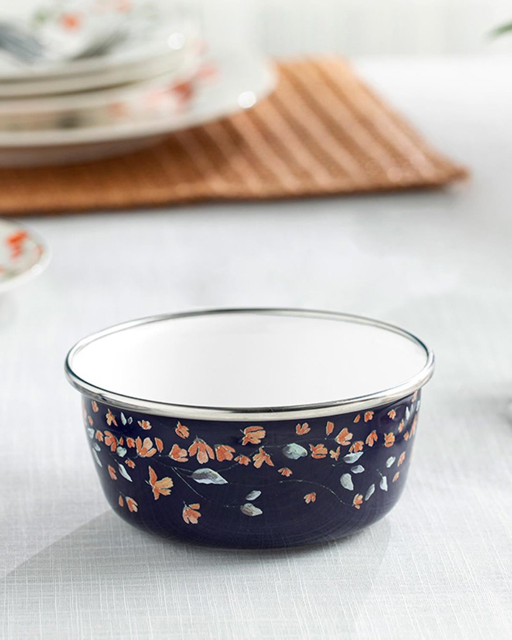 Belleza Enamel Bowl 12 cm Colbalt Blue