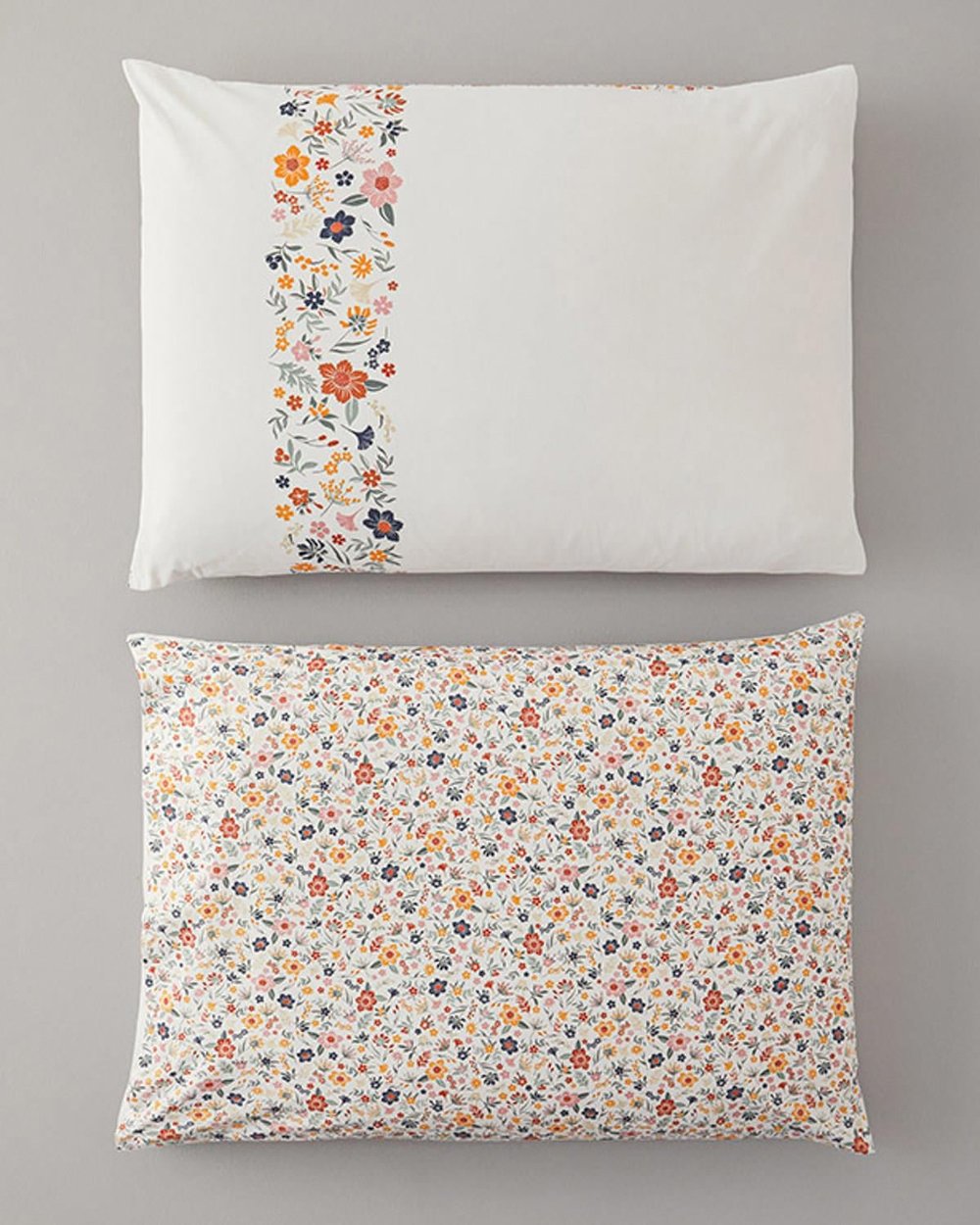 Bloomy Lines Cottony 2 Set Pillowcase 50x70 cm Yellow