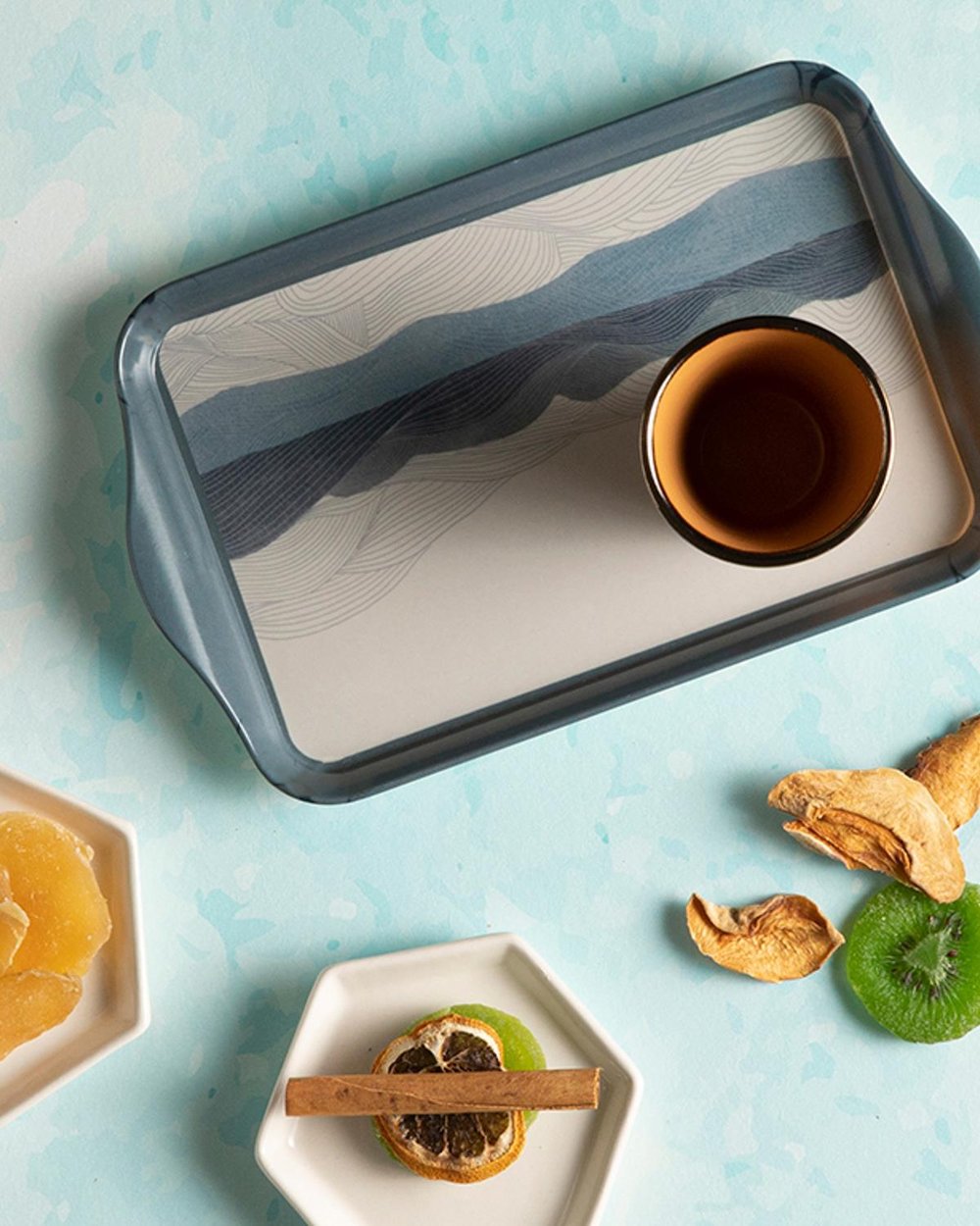Blue Passion Melamine Tray 23,5x14,5 cm Blue