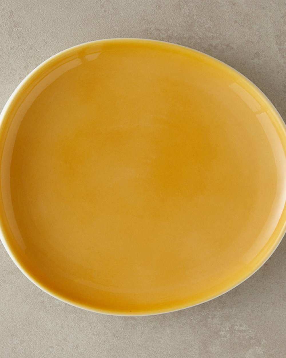 Boho Подложна Чиния За Сервиране Китайски костен порцелан 27 см Жълт