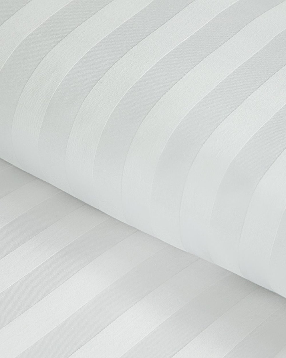 Brilliant Jacquard Striped Cotton Satin For One Person Duvet Cover Set 160x220 cm White