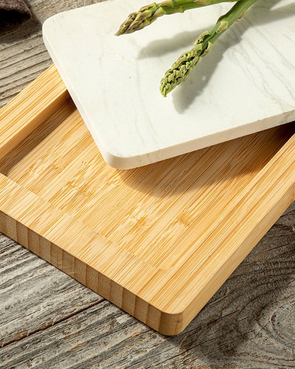 Cameo Bamboo Marbled Presentation Board 36x16 cm Brown