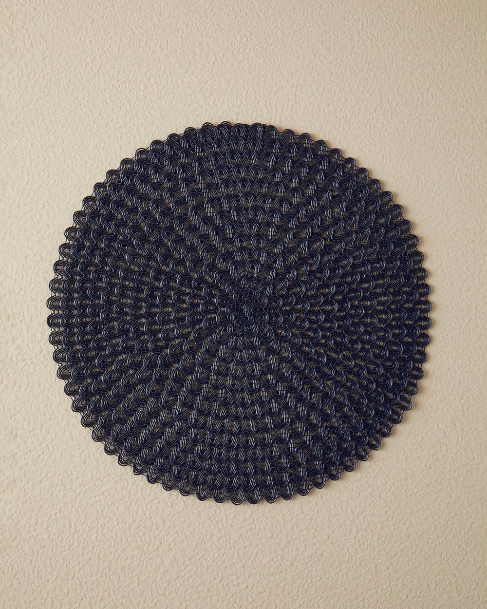 Carlotta Подложки За Хранене 2 бр. Полипропилен 38 см Черен