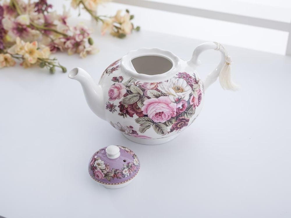 Carmen Чайник Голяма Порцелан Damson