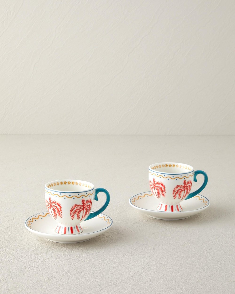Сервиз за Кафе Мъж 4 New Bone China 100 ml Светло синьо