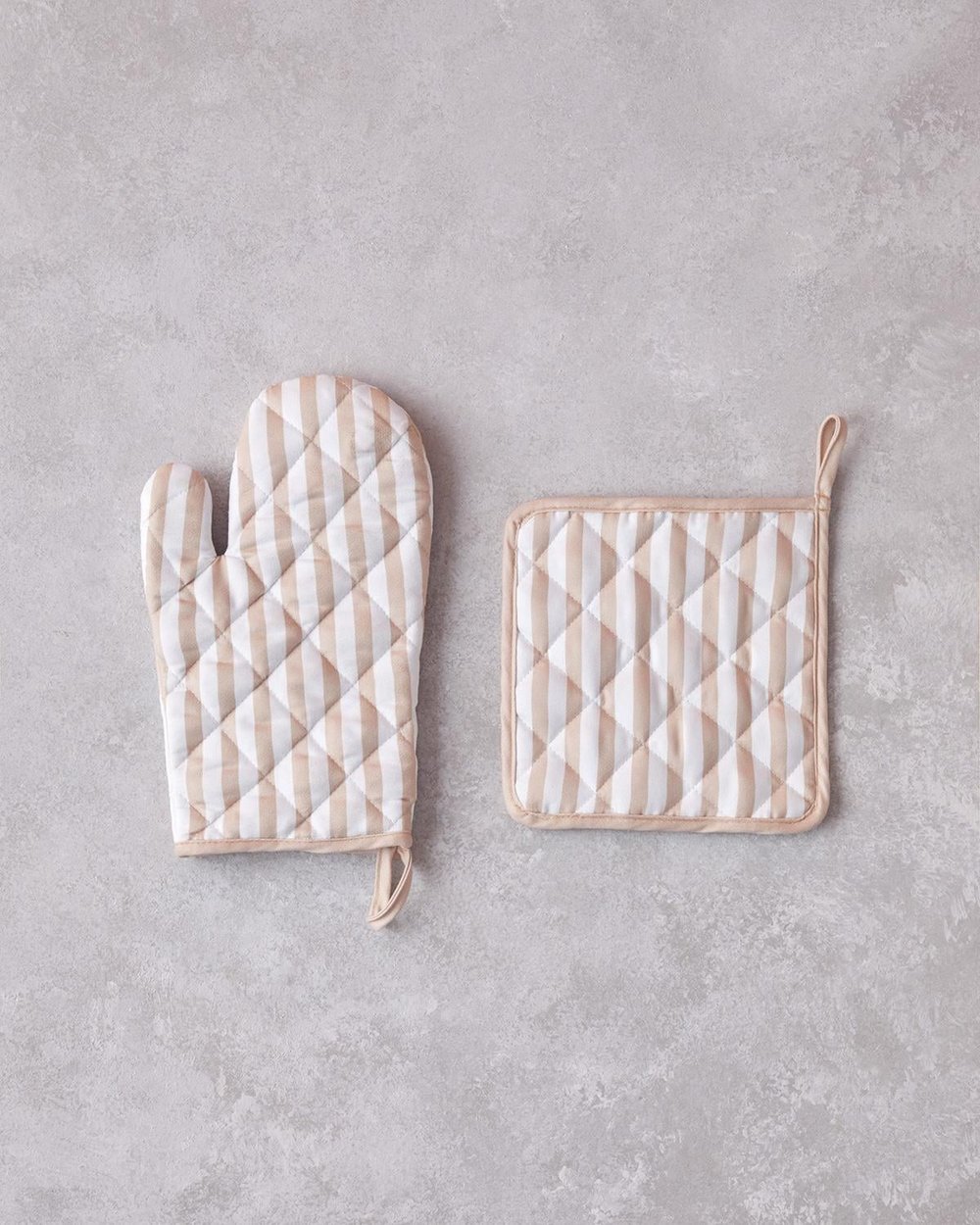 Chef Кухненски Комплект 2 бр. Полиестер 20x20 - 19x30 cm Бежов