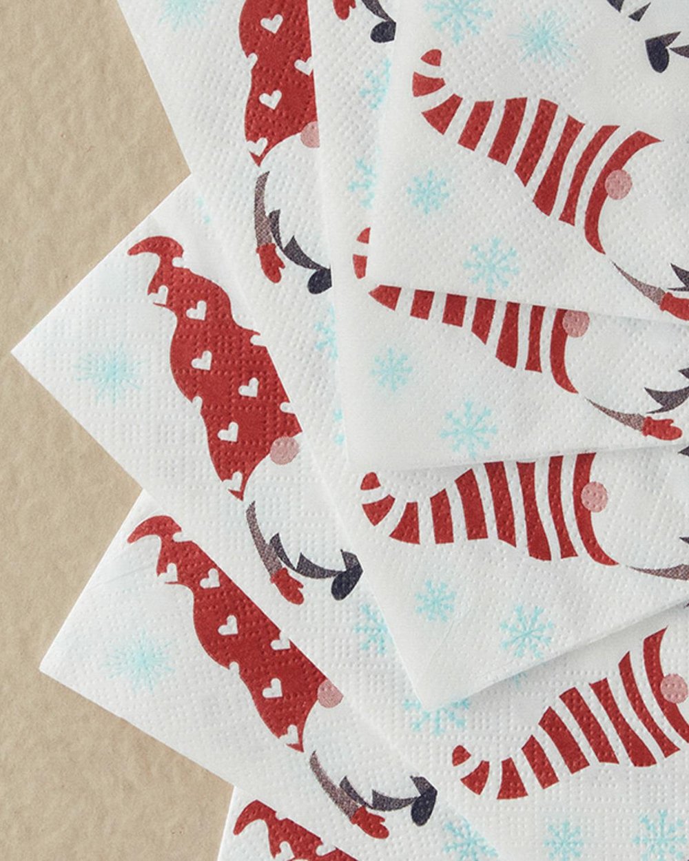 Christmas Gnomes Хартиени Салфетки 20 бр. Хартия 33x33 см Червен