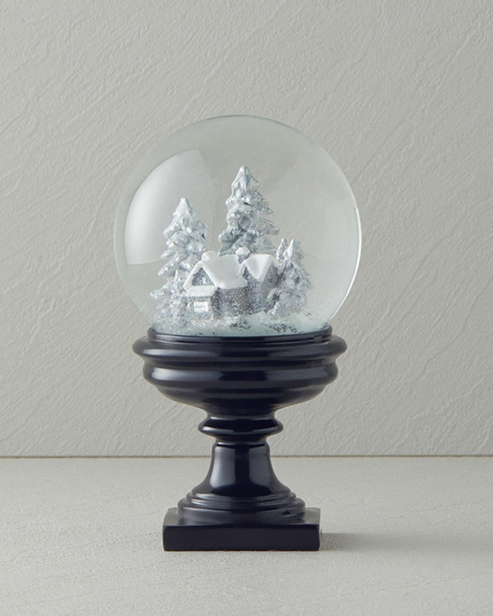 Christmas House Снежен Глобус 9,9x17 см Черен