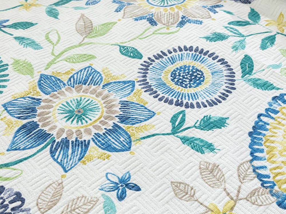 Chrysant ПОКРИВКА За един човек Отпечатано 150x220 cm Син