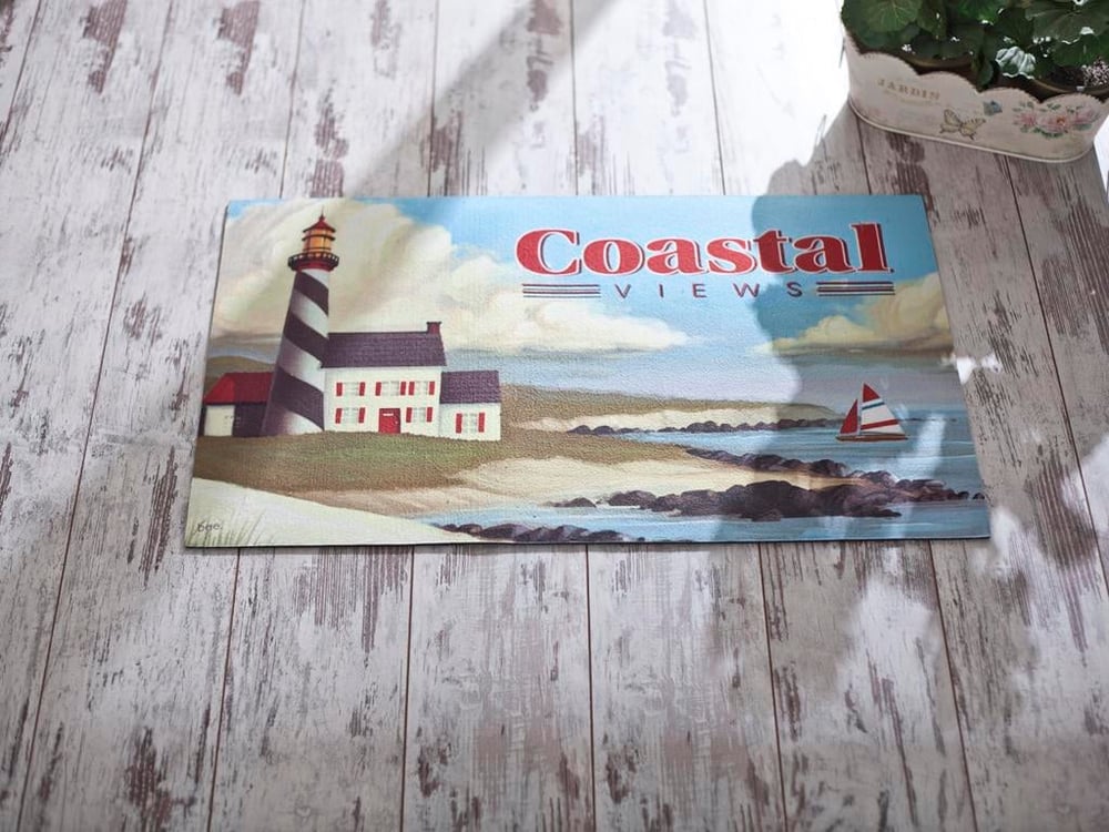 Coastal Views ИЗСТРИВАЛКА Отпечатано . Blue.