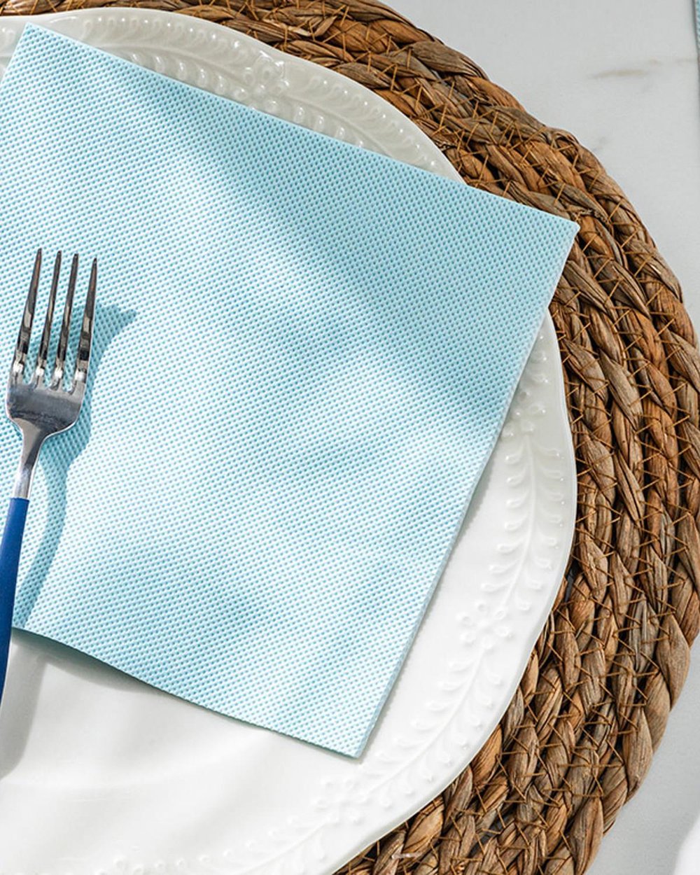 Colette Хартийни Салфетки 20 Бр., Хартия, Светло Синьо, 33 X 33 Cm