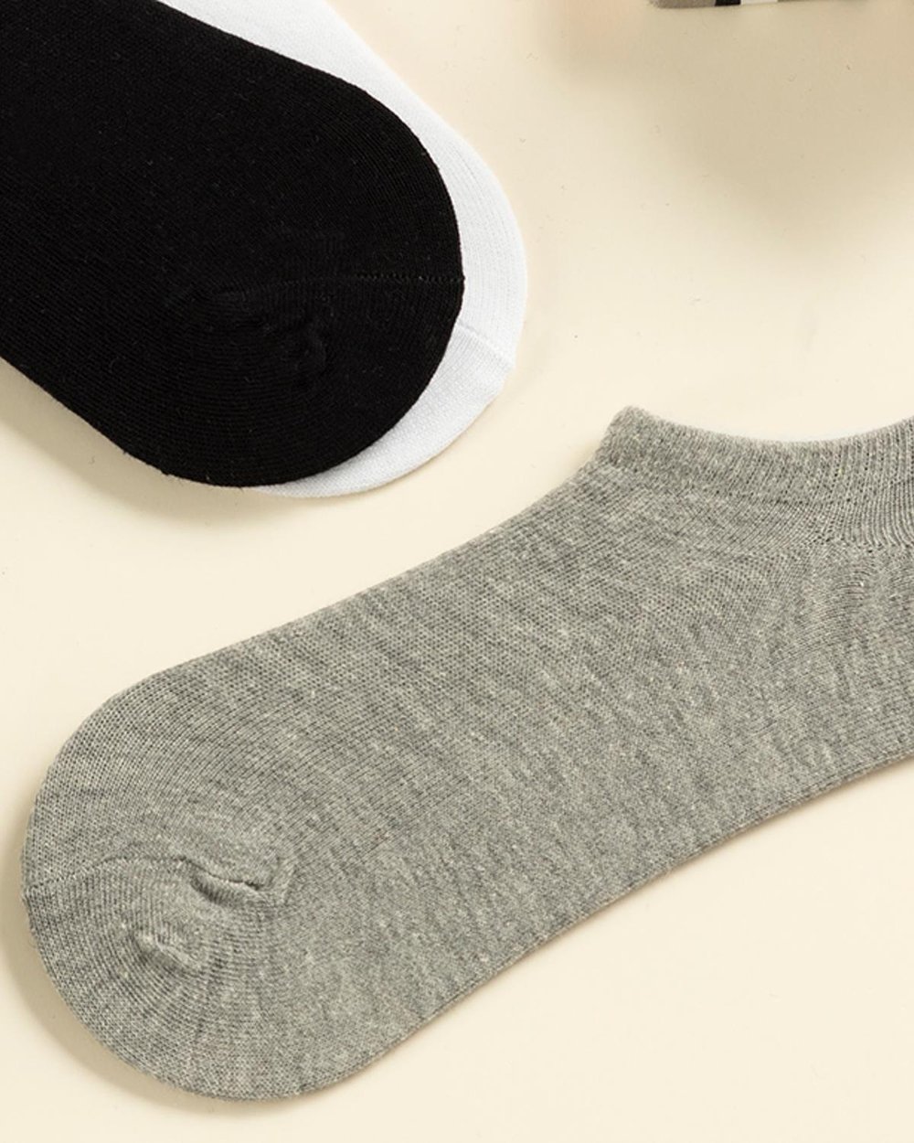 Comfy Cotton 3 set - Men Ballet Socks Standart Black-White-Gray