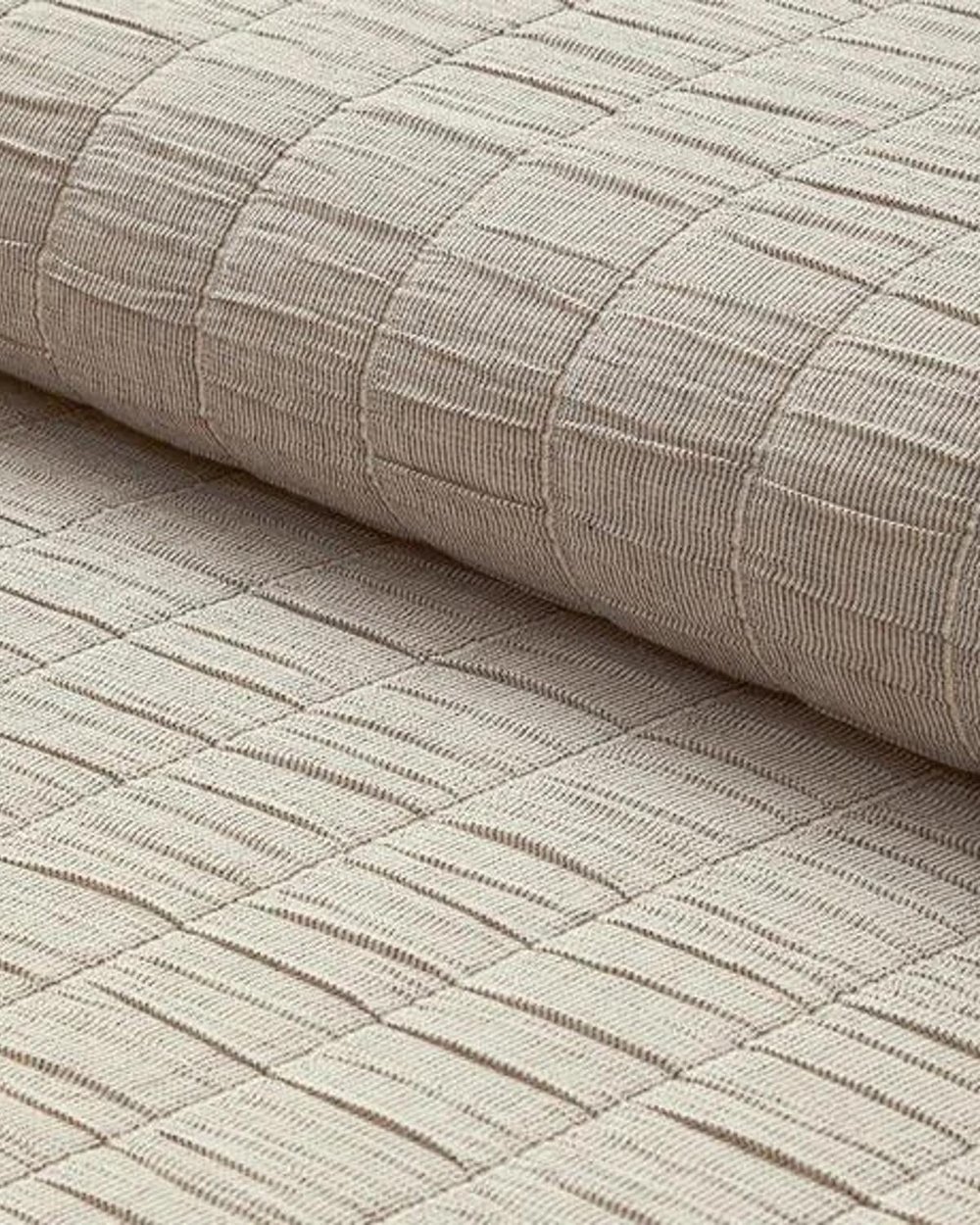 Cosy Rectangles Покривка За Легло Комплект Единичен Размер, Дамска Миди Нощница, Бежово-Крем, 160 X 240 Cm
