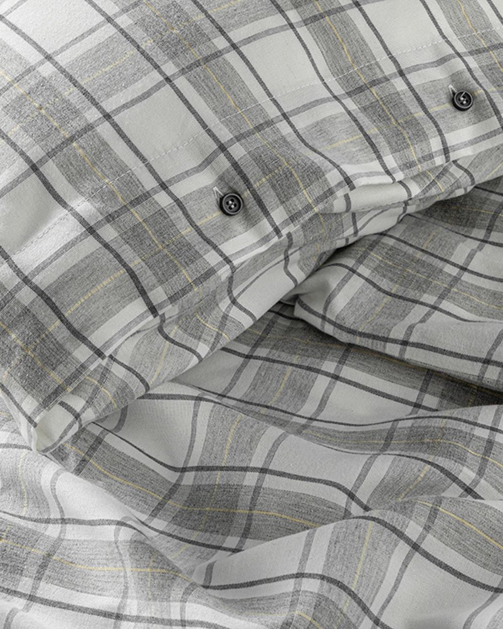 Cozy Plaid Спално Бельо Компле Единичен Размер, Мъжки Шарени Единични Къси Чорапи С Маншети, Сиво, 160 X 220 Cm