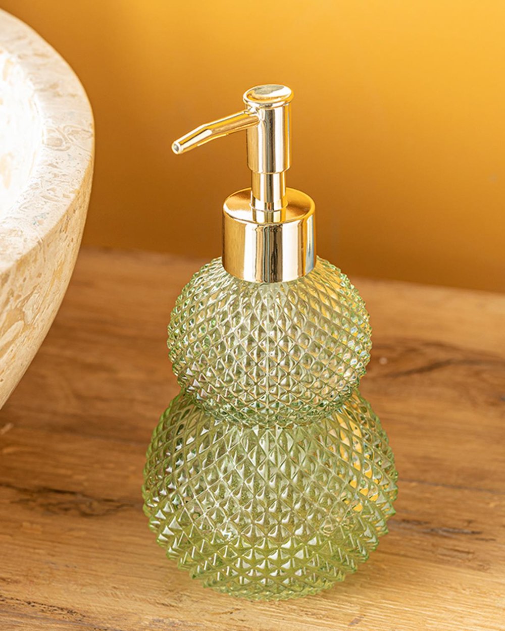Darcy Дозатор За Течен Сап Стъкло, Зелено, 350 Ml