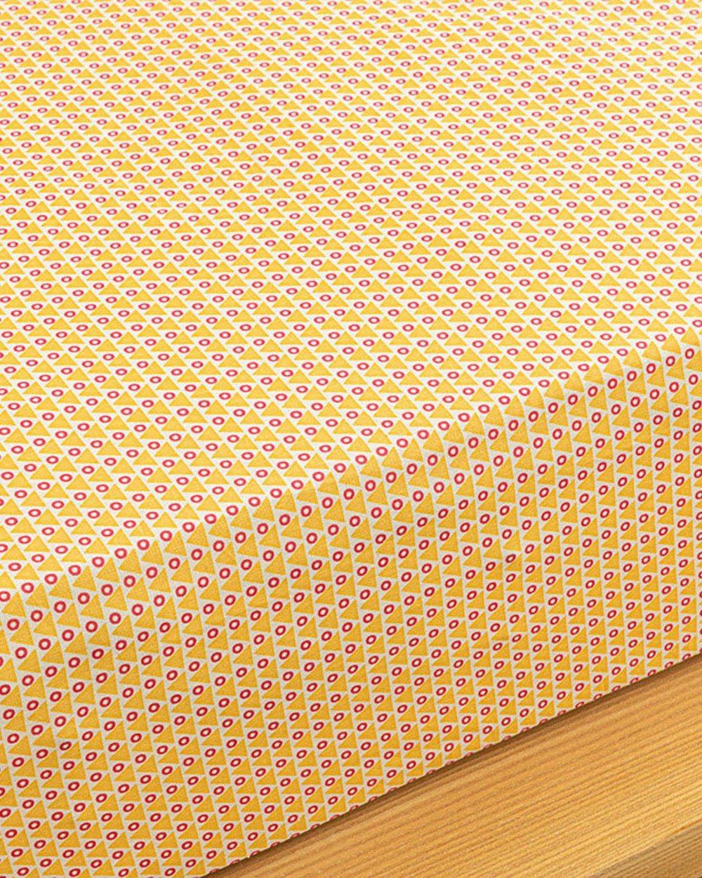Delta Чаршафи С Ластик Единичен Размер, Лесно За Гладене, Жълто, 100 X 200 Cm