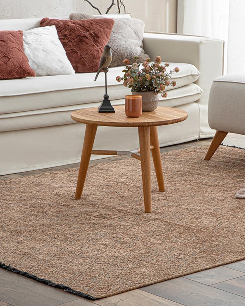 Diaz Chenille-Jute Carpet 120x180 cm Beige