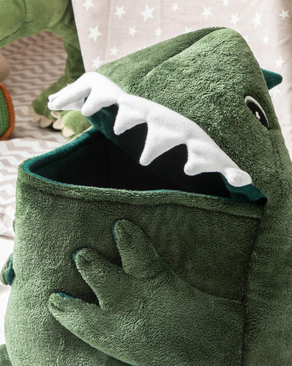 Dinasours Toy Basket 40x53 cm Green