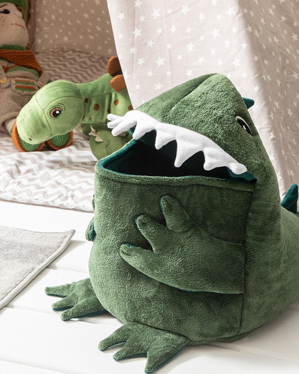 Dinasours Toy Basket 40x53 cm Green