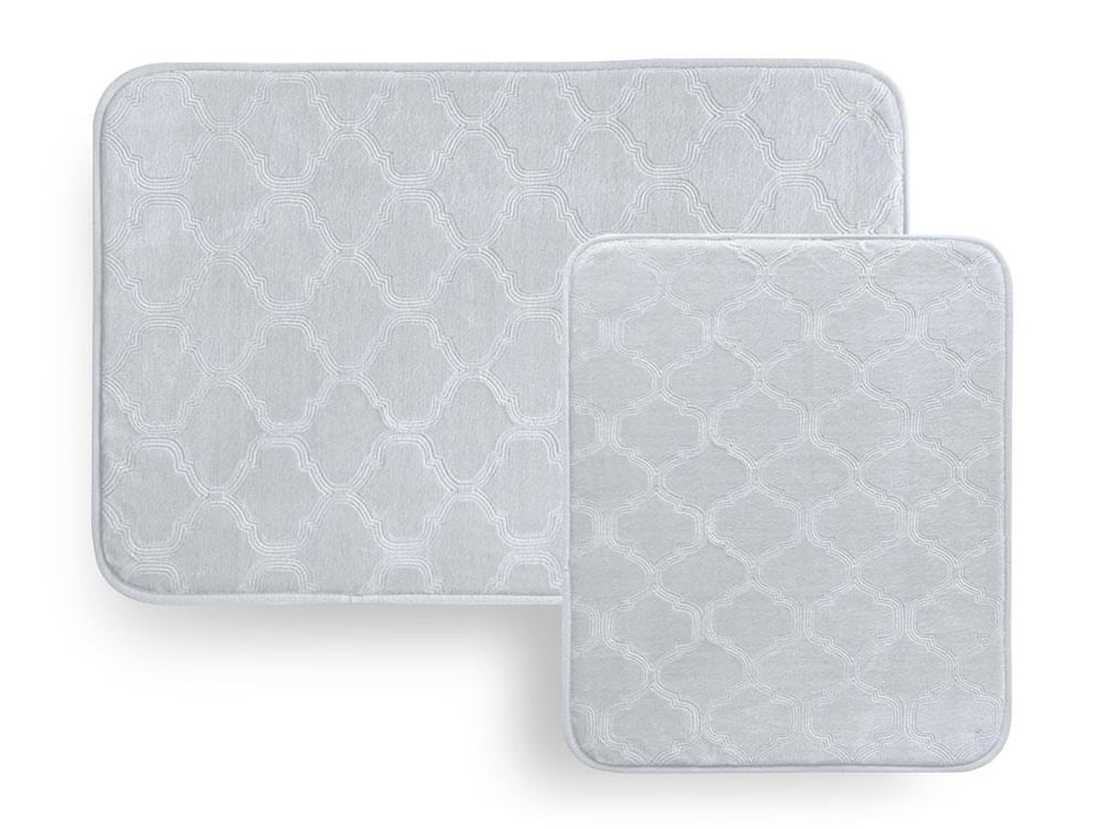 Elegance Damask ПОСТЕЛКА ЗА БАНЯ КО 2 комплекта Гореща Щампа 60x90 cm + 50x60 cm Light Gray