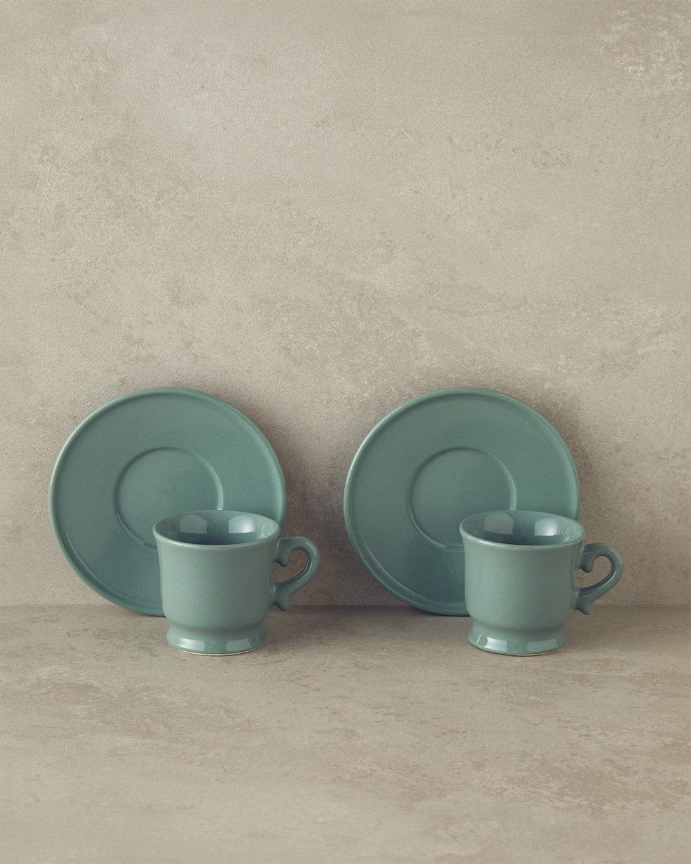 Elite Сервиз за Кафе Мъж 4 Керамичен 90 ml Green