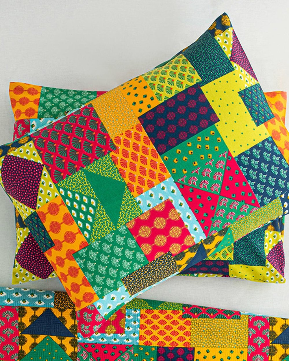 Exotic Patch Кълъфка За Възглавни 2Бр., Лесно За Гладене, Тъмно Зелено, 50 X 70 Cm