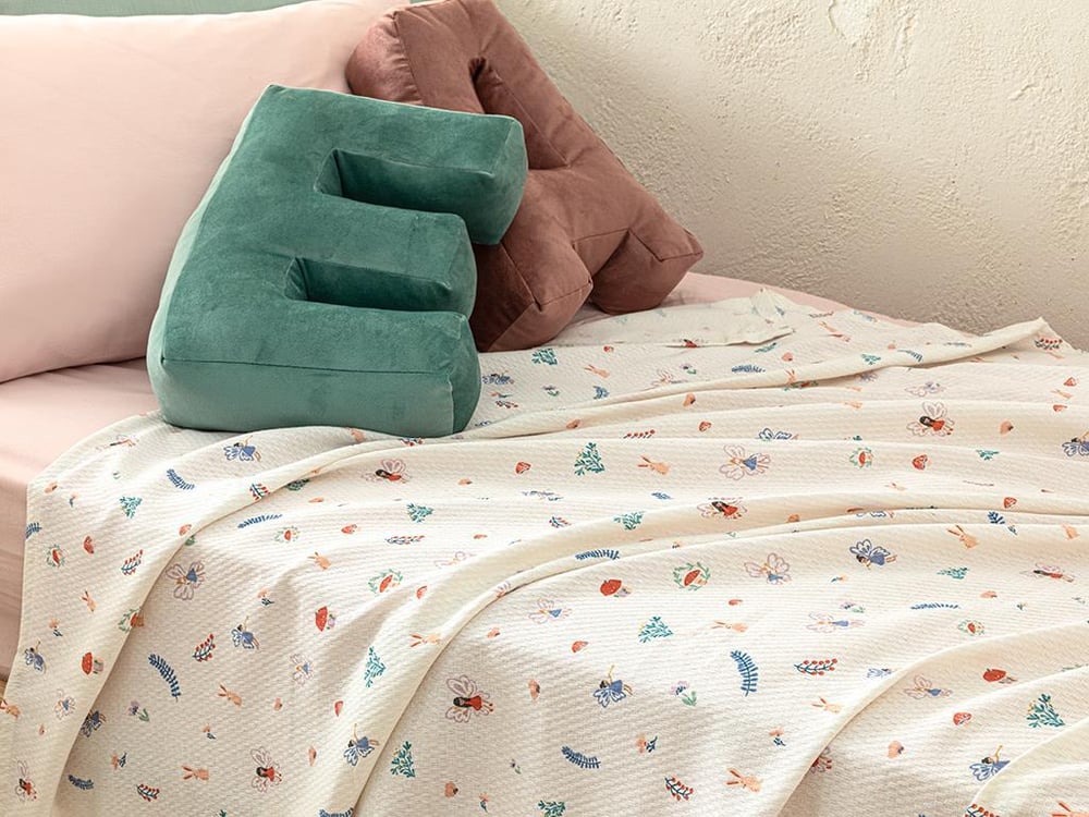 Fairy Детски Комплект Лятно Одеяло Отпечатан, Люляк., 150 X 200 Cm