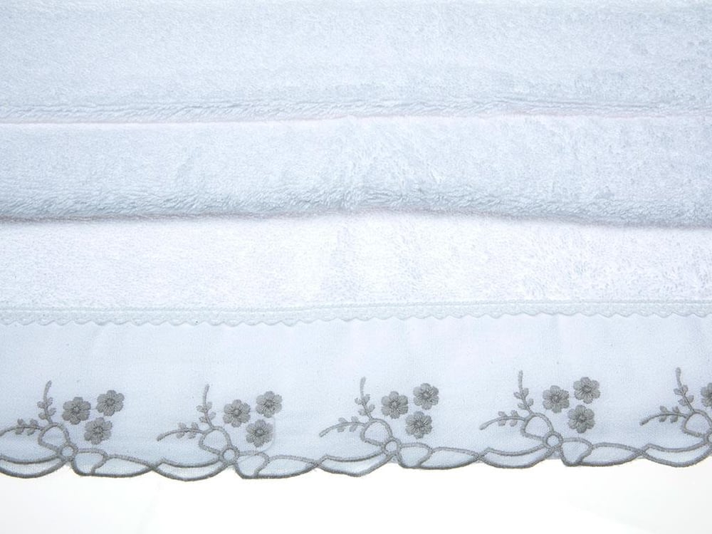 Fancy Roses ХАВЛИЯ ЗА ЛИЦЕ Бродирани 50x80 cm White