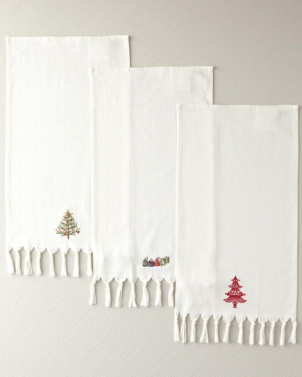 Fancy Tree Кърпа За Сушене Памук 30x50 см Бял