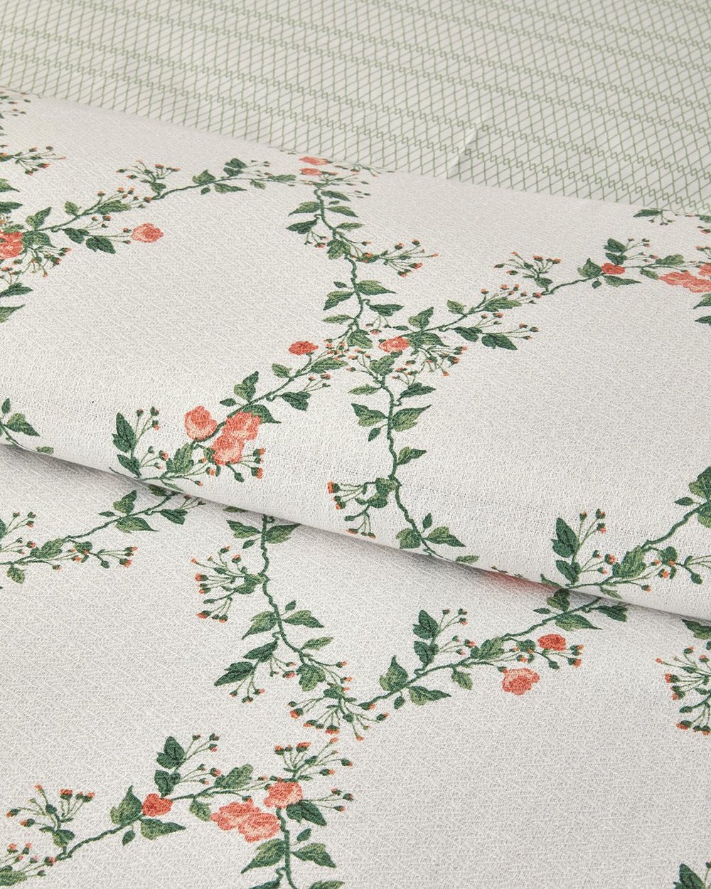 Floral Slice Комплект Одеяло Пике Двоен С щампа 200x220 см Зелен