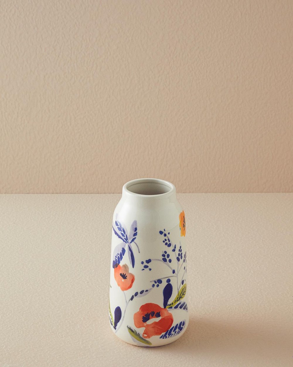 Flowery Ваза 10x20 см Бял
