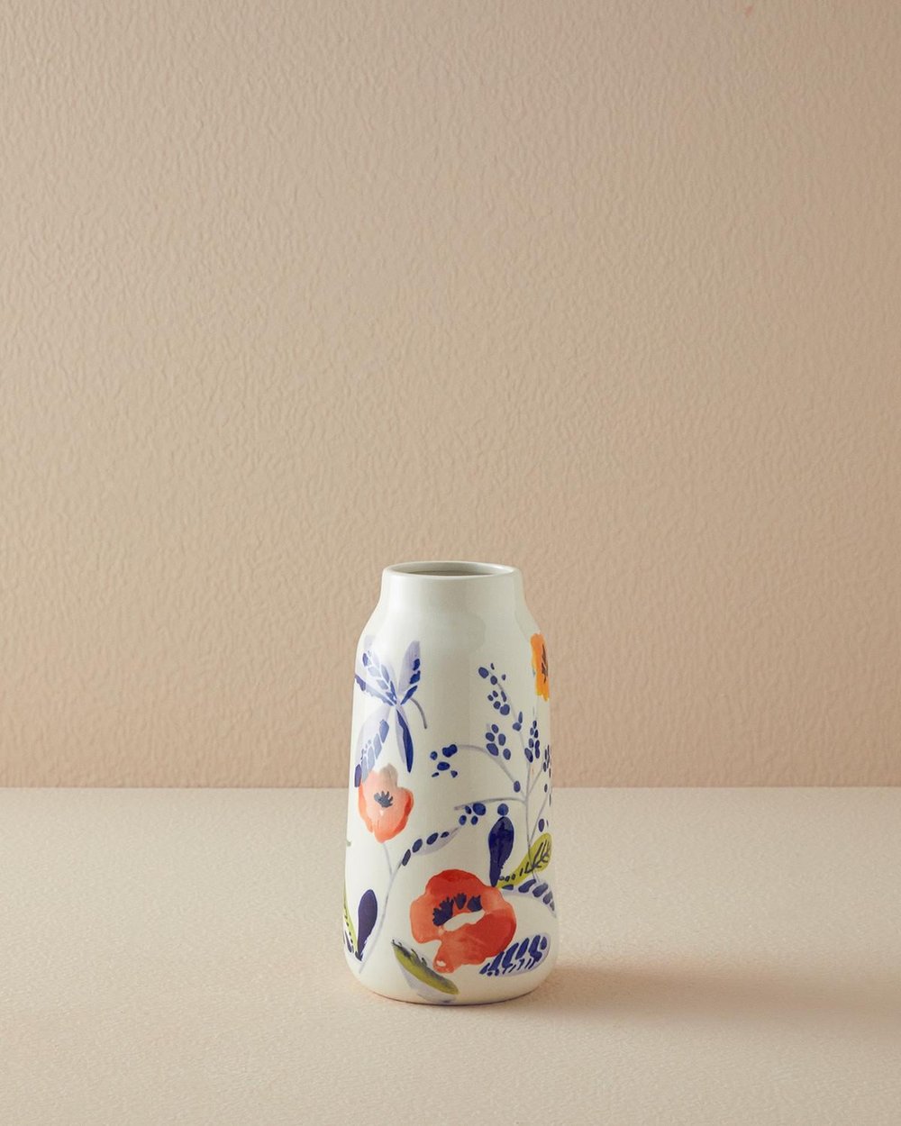 Flowery Ваза 10x20 см Бял