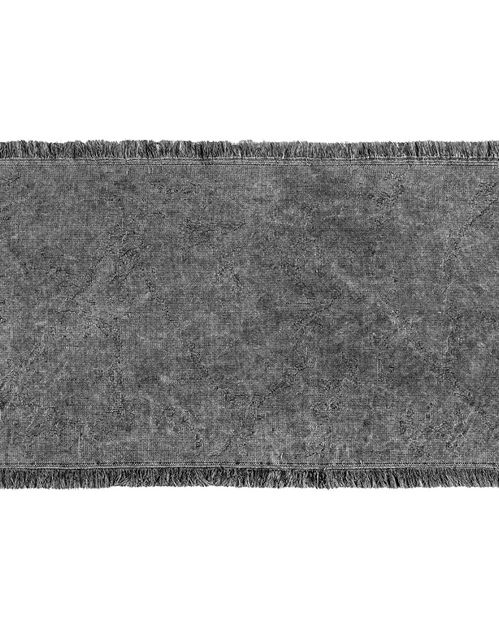 Fringe Cotton Rug 80x150 cm Anthracite