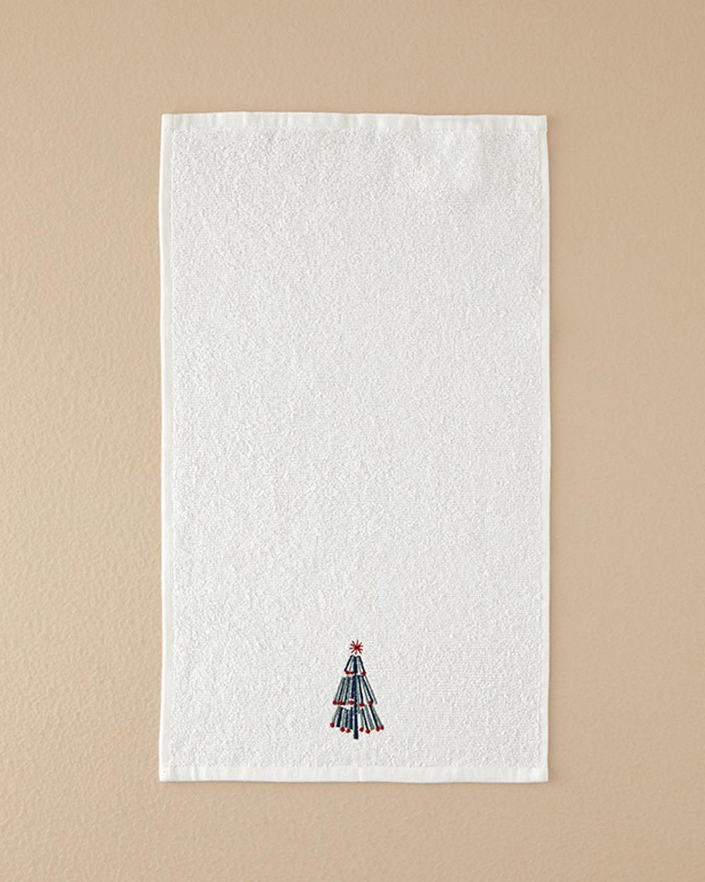 Funny Pine Кърпа За Ръце С бродерия Памучен 30x50 см Екрю