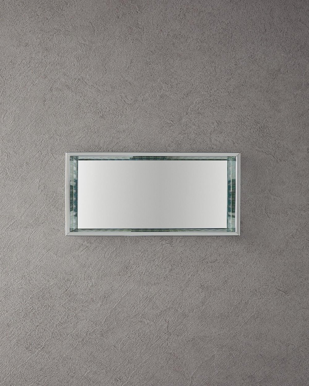 Glamour Декоративен Поднос Стъкло 25X12X4 Сребърен.