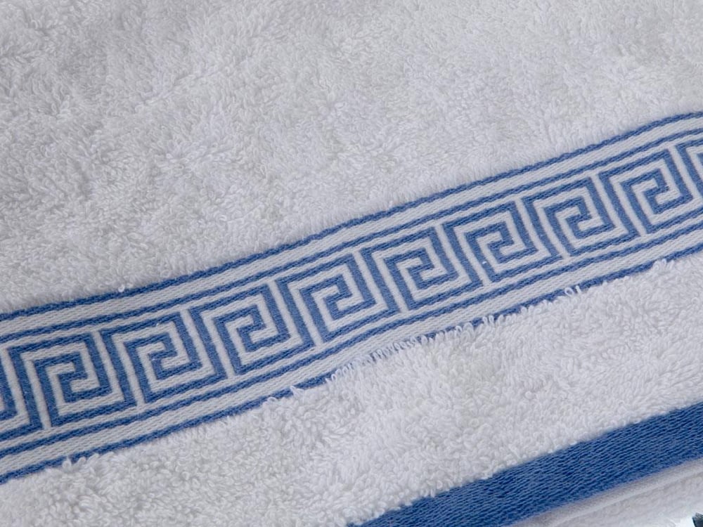 Greek Key ХАВЛИЯ ЗА ЛИЦЕ Жакардов 50x80 cm White
