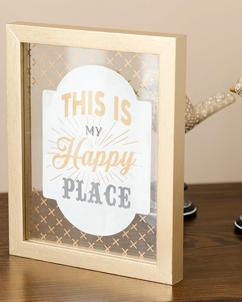 Happy Home Картина МДФ 20x25 см Кафяв