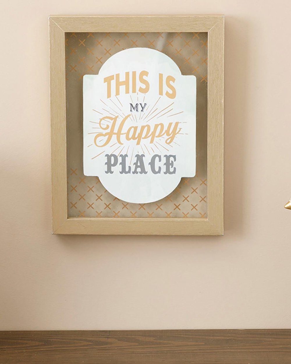 Happy Home Картина МДФ 20x25 см Кафяв