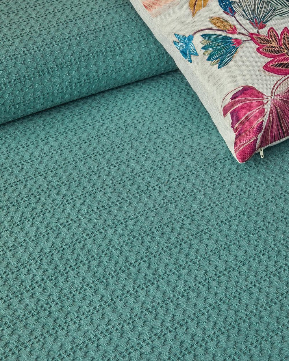 Harmony Printed Single Size Summer Blanket 150x220 cm Green
