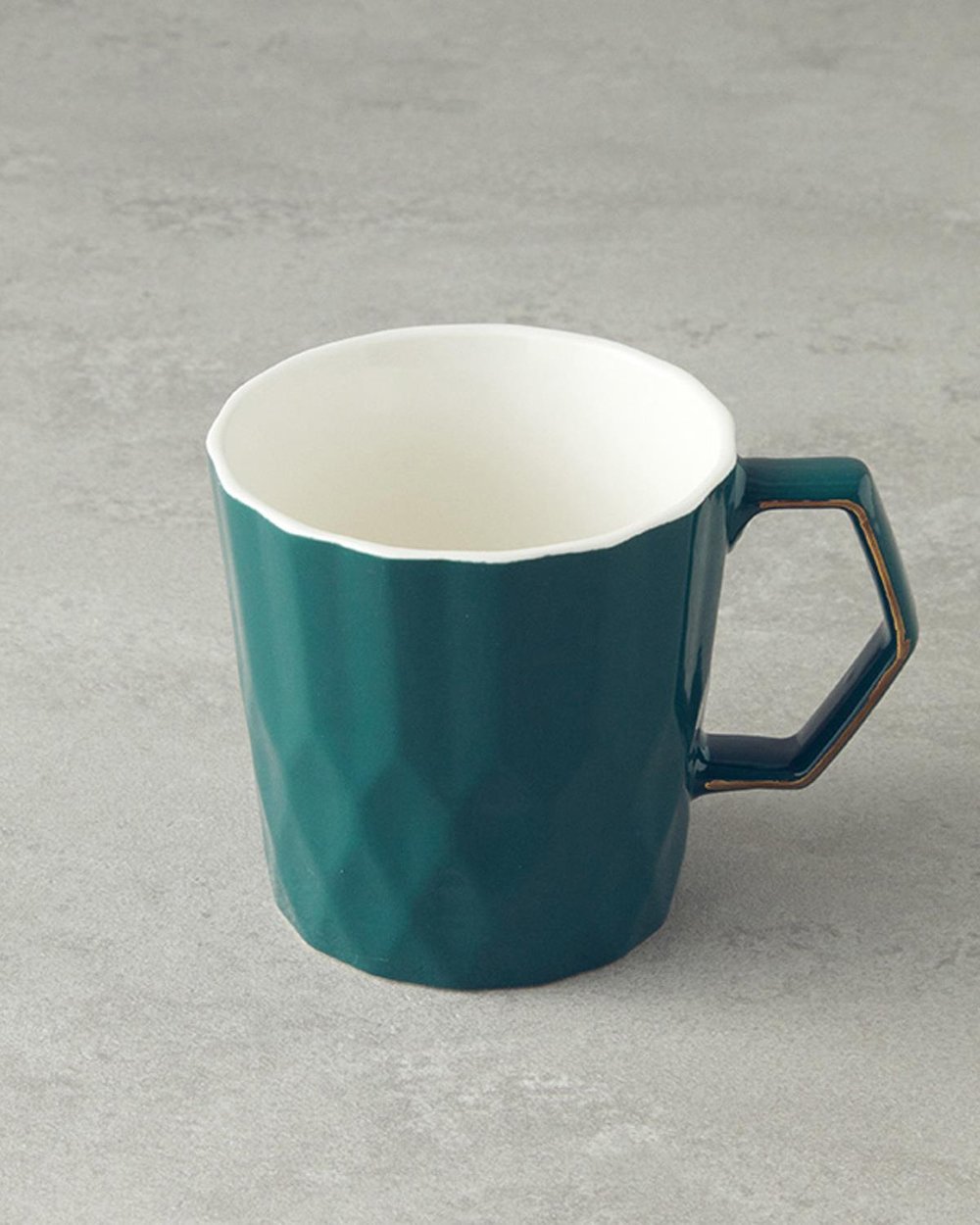 New Bone China Cup 350 ml Koyu Yeşil