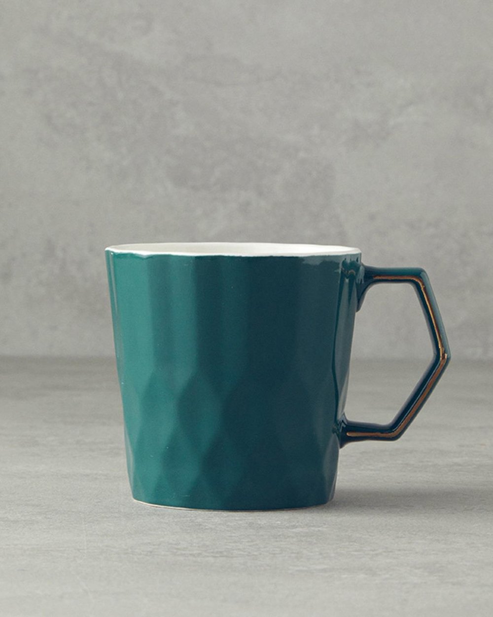 New Bone China Cup 350 ml Koyu Yeşil