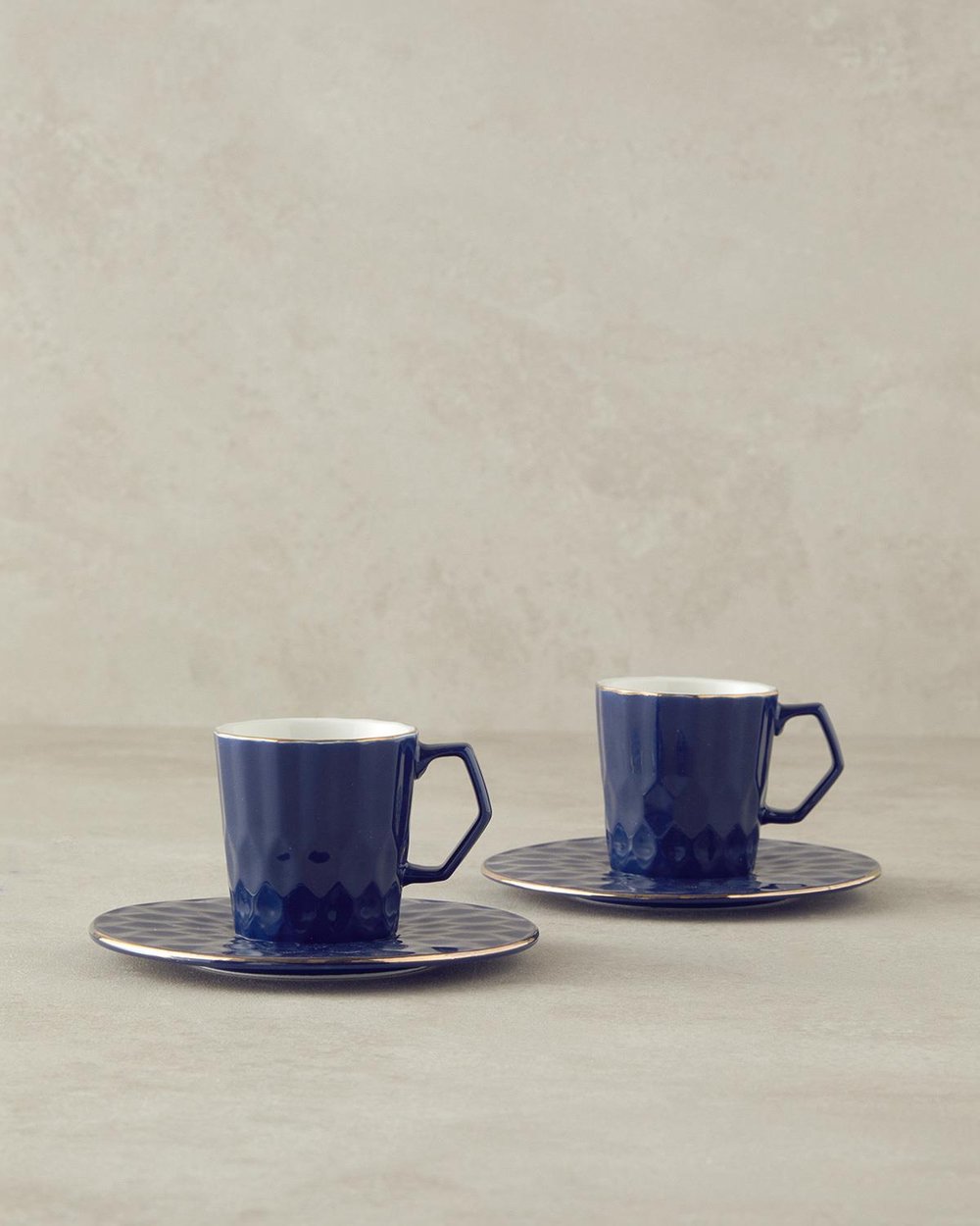 Сервиз за Кафе Мъж 4 New Bone China 80 ml Тъмно синьо